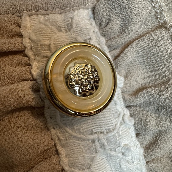 Axes Femme Cream Lace Dress – Layered Hem, square Neck Tie Waist Mori Girl - Picture 3 of 10